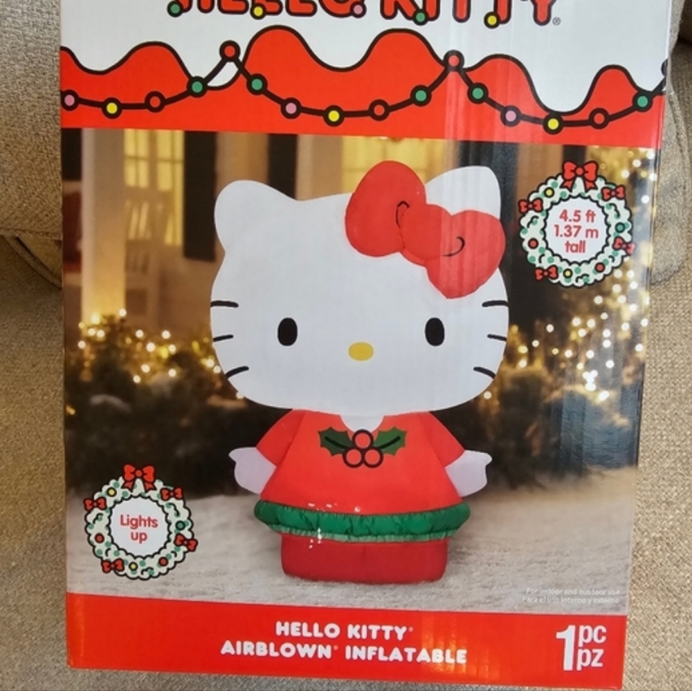 NEW Hello Kitty Christmas Light Up Inflatable